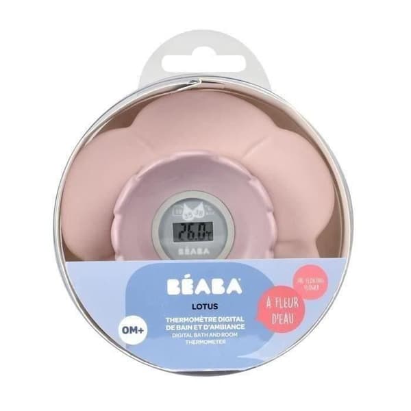 Lotus badtermometer - BÉABA - Old Pink - Multifunktion - Lätt att läsa - Rolig form