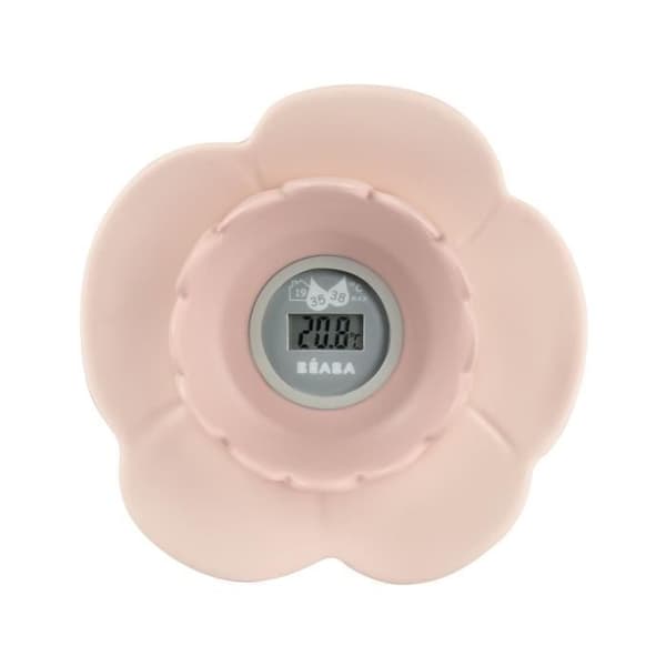 Lotus badtermometer - BÉABA - Old Pink - Multifunktion - Lätt att läsa - Rolig form