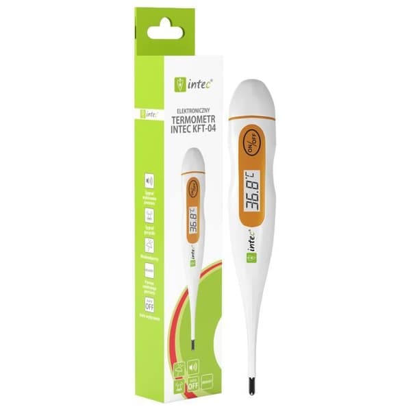 Intec KFT-04 elektronisk termometer snabbt och exakt - vit/orange