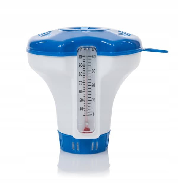 Flytande kemikaliedispenser för pooler med termometer