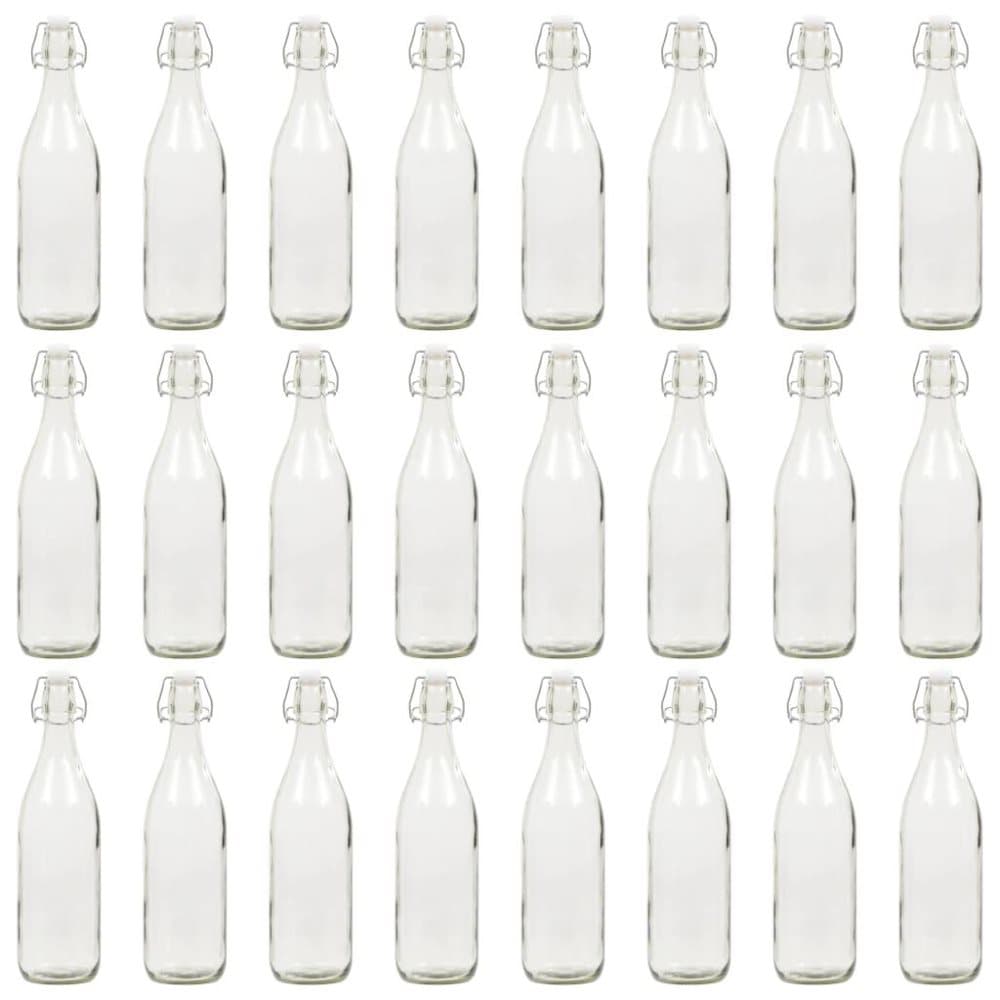 vidaXL glasflasker med patentlåg 24 stk. 1 l
