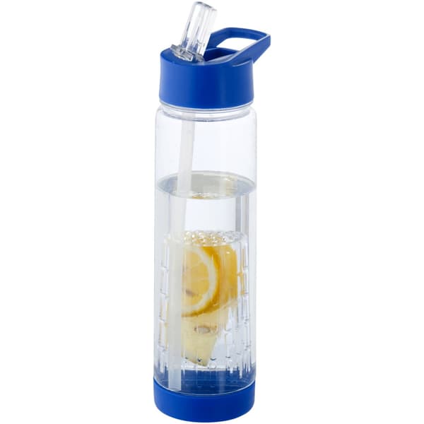 Bullet Tutti frutti-flaska med infuser Transparent/Blue 25.9 x 7.1 cm