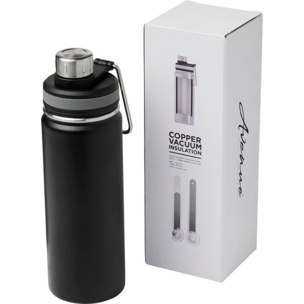 Avenue Gessi vakuumisolerede sportsflaske Solid Black One Size