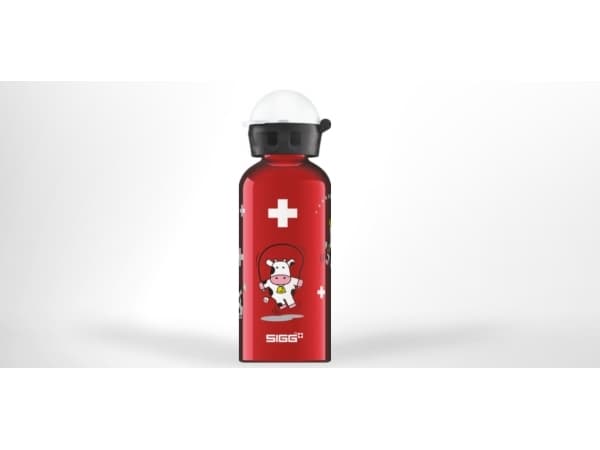 SIGG Funny Cows, 400 ml, Päivittäinen käyttö, Punainen, Alumiini, Lapsi, Valkoinen
