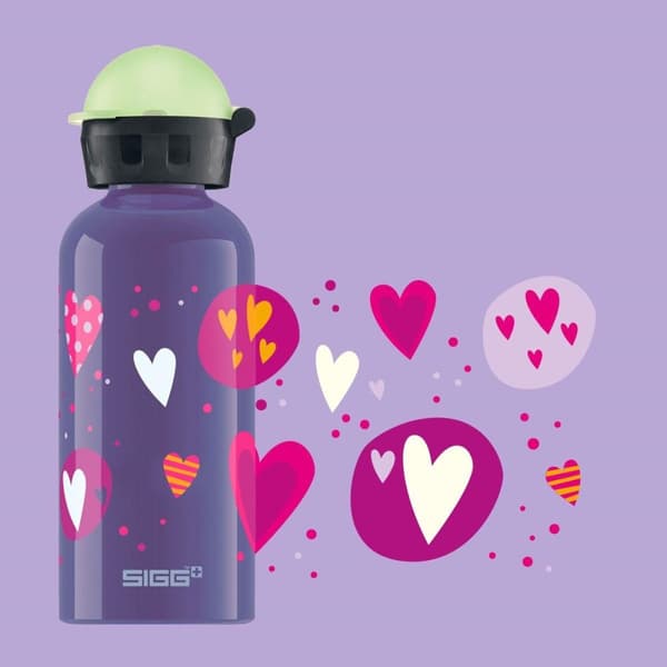 SIGG GLOW HEART BALLOONS 0,4 L, sigg barnflaska aluminium