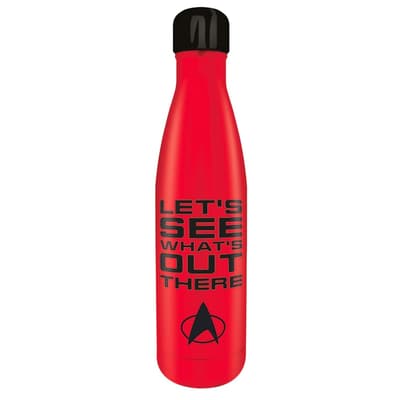 Star Trek Lets See Whats Out There Metal Sports Bottle
