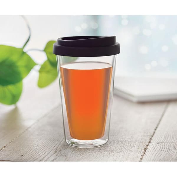Termosmugg i glas dubbelväggad 350ml