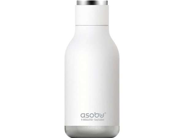 Asobu Urban, 460 ml, Daglig användning, Vandring, Idrott, Vit, Rostfritt stål, Vuxen, Man / Kvinna