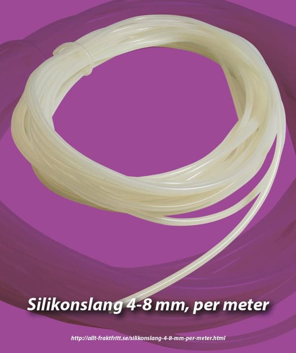 Silikonslang 4-8 mm, per meter