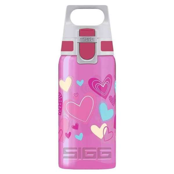 Sigg Childrens/Kids Viva One Hearts Water Bottle Pink/Grey One Size