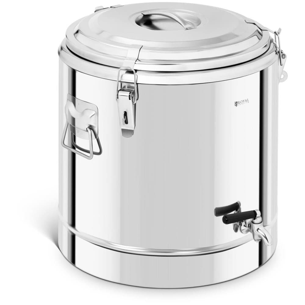 Royal Catering Termosbehållare med kran - 35 l - rostfritt stål