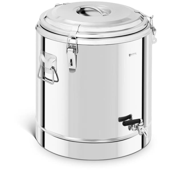 Royal Catering Termosbehållare med kran - 40 l - rostfritt stål