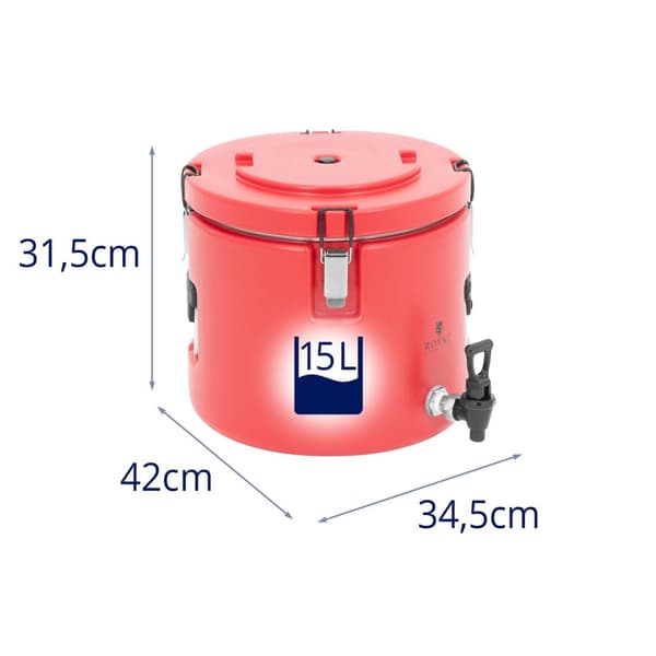 Royal Catering Transportkärl med tappkran - 15 L - royal_catering