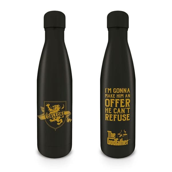 The Godfather Make An Offer Metal Water Bottle Black/Gold One Size