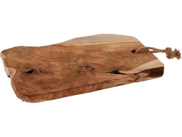 Skjærebrett Home Styling Collection Treskjærebrett for servering, naturlig teak, 35x18,5x2 cm, universal