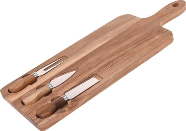 Utmerket Houseware skjærebrett i tre for servering med kniver 42x15,5cm