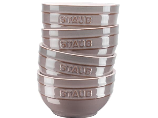 Staub Ceramique, Rund, Grå, 700 ml, Keramiska, 4 styck, 14 cm