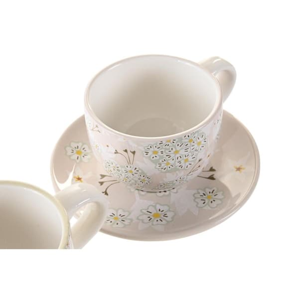 Kaffeset DKD Home Decor Grön Beige Metall Dolomite 180 ml