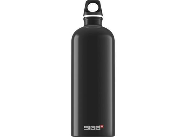 SIGG TRAVELLER 1.0 L, vattenflaska Sigg, vattenflaska aluminium Svart