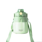 SHOTAY ST-8063 Children Big Belly Water Cup Stainless Steel Vacuum Flask Cute Strap Water Bottle(Green)