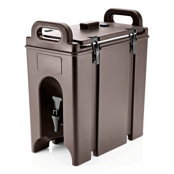 Termisk Drikkebeholder med hane, Isoleret Termobeholder - Brun, 18L, Drikkevareautomat, Catering Termodispenser, Termokande med hane