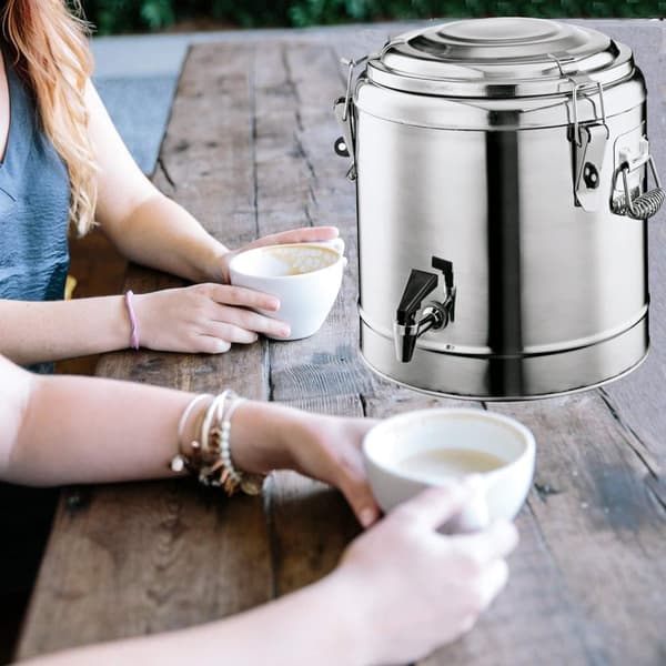 Dryckesbehållare med kran, Isolerad Dryckesdispenser - 20L, Värmebehållare, Termosbehållare, Serveringstermos, Catering Termos med kran