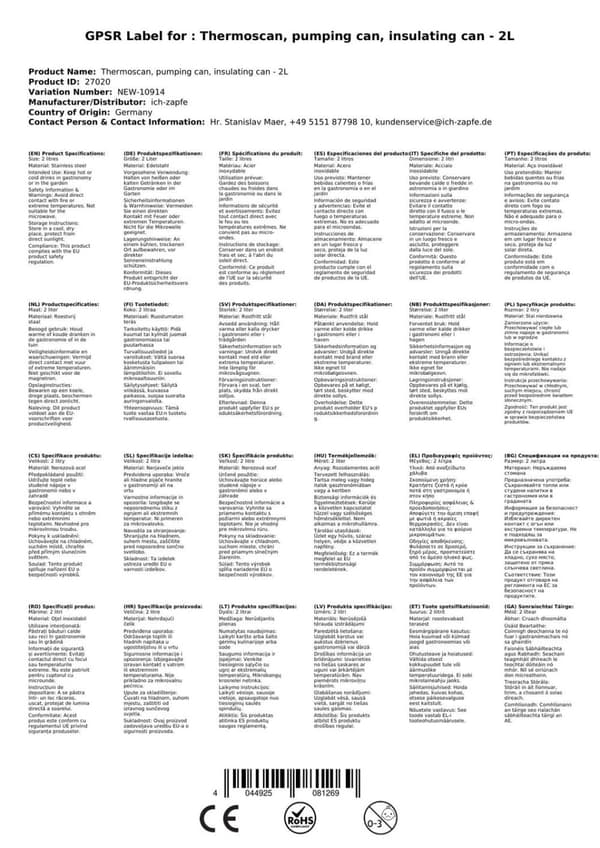 Termospullo, lämpökannu, lämpökannu, eristetty kannu, eristetty kannu, tarjoilutermos, kahvipannu, kahvikannu - 2L