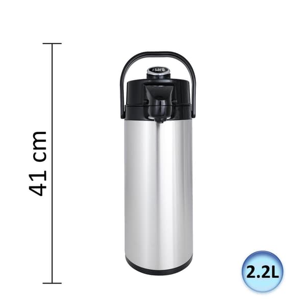 Pumpputermos, Pumppukannu, Termospumpulla - 2,2L, Termoskannu pumpulla, Termospullo pumpulla, Termospullo annostelijalla, Kahvitermos, Ruokatermos