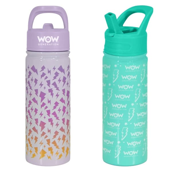 WOW Generation Vandflaske Metal 500ml Lilla Lilla