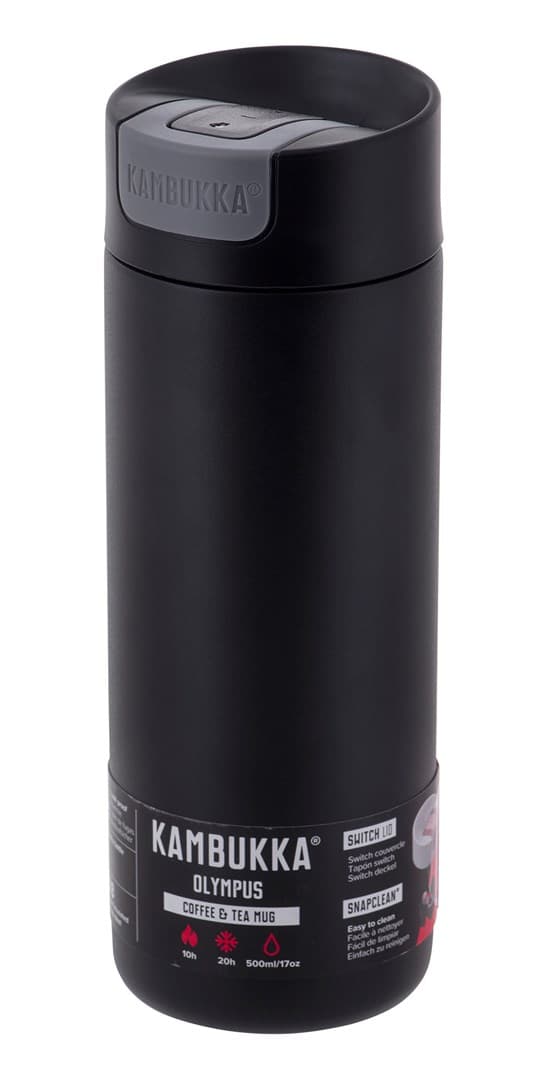 Kambukka Olympus Matte Black - termisk mugg, 500 ml