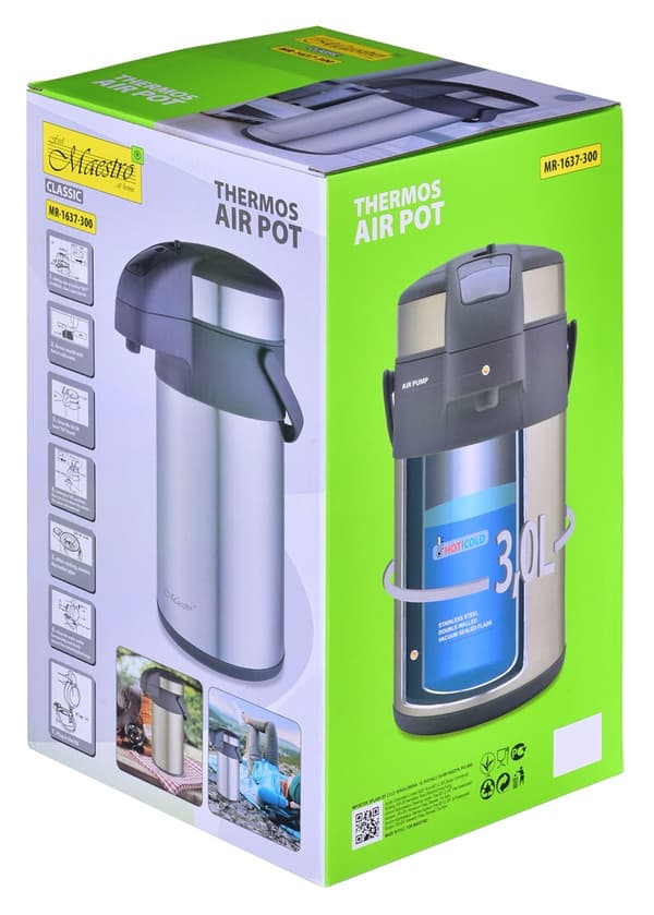 Tourist termospullo 3 l MR-1637-300-SILVER Maestro