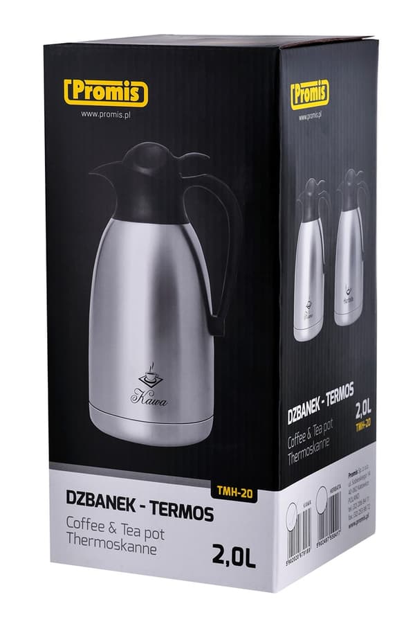 PROMIS Stålkande 2,0 l, kaffetryk