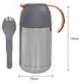 Miniatyrbild 2 av 7: Termosbehållare med 650 ml kapacitet - Termosflaska För varm och kall mat soppor lunch på språng - Läckagesäker BPA-fri isolerad behållare i rostfritt