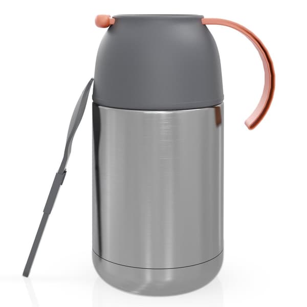 Termosbehållare med 650 ml kapacitet - Termosflaska För varm och kall mat soppor lunch på språng - Läckagesäker BPA-fri isolerad behållare i rostfritt