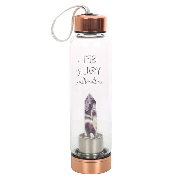 Something Different Amethyst Water Bottle Copper/Clear One Size