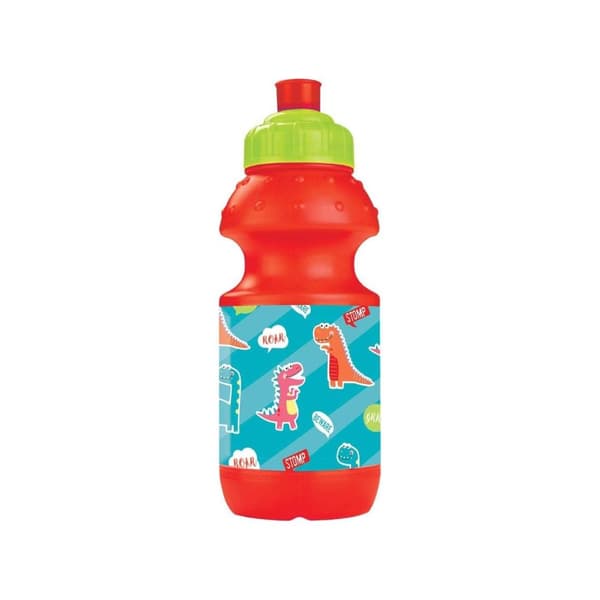 Vattenflaska i plast med dinosaurier för barn Orange/Blue/Green One Size
