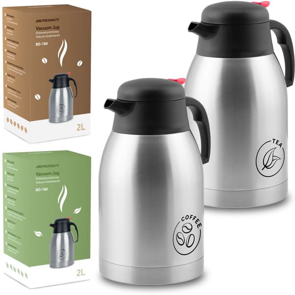 Vakuumkande, sæt med 2, til kaffe og te, 2 l, Berdsen BD-780