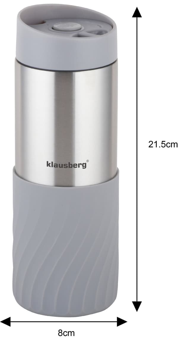 Termokrus, grå, 420ml Klausberg