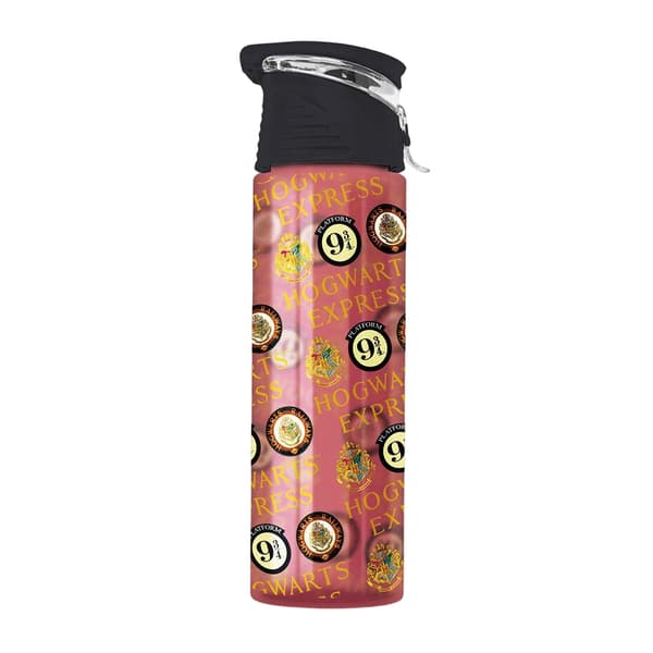 Harry Potter Platform 9 3/4 Hogwarts Crest Plastic Water Bottle Red/Yellow/Black One Size