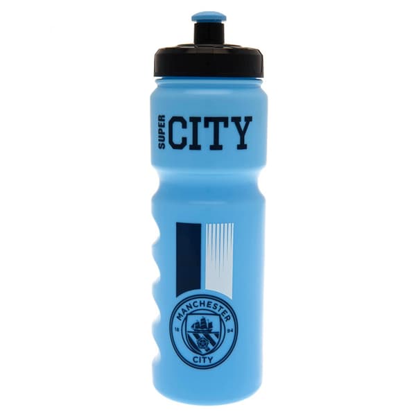 Manchester City FC Super City Water Bottle Sky Blue/Black One Size