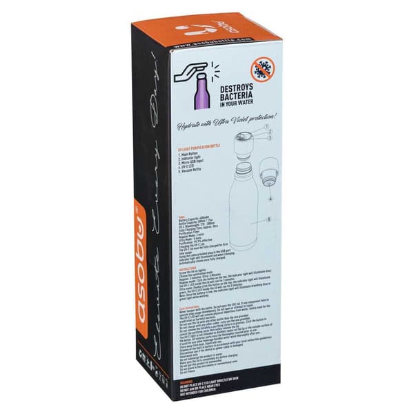 Asobu Uv-lys Termisk Flaske 500ml Sort