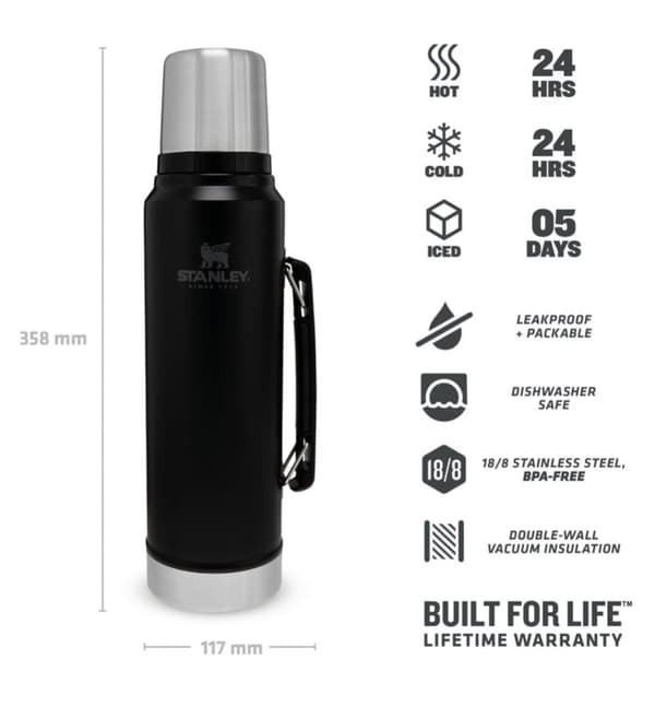 Stanley termos LEGENDARY CLASSIC - MAT SORT 1L