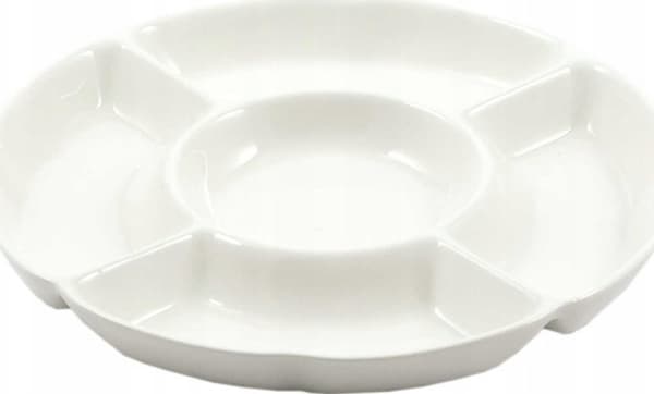 Piastra Per Fonduta E Party Convivio - Diametro 26 Cm, In Porcellana Bianca, Per Microonde - Foto 7