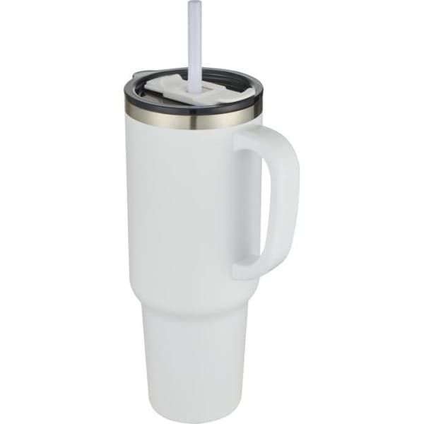 Sydney Vacuum Insulated 1200ml Mug With Straw White One Size