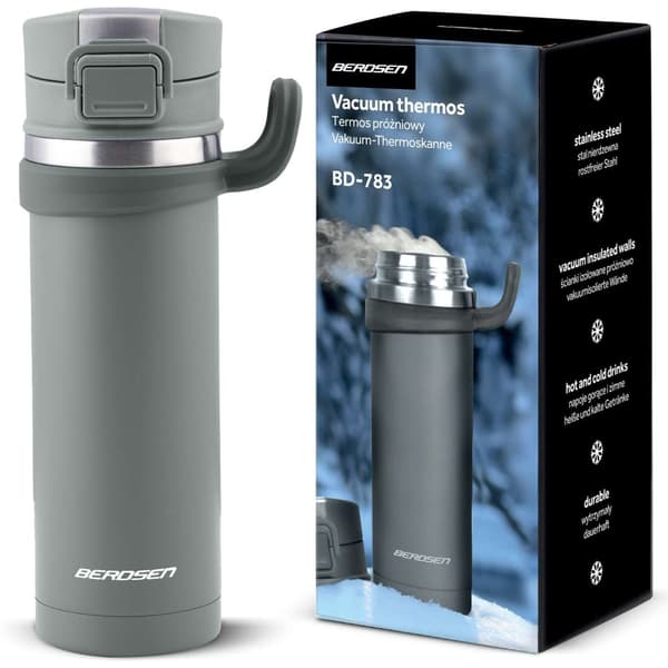 Tyhjiötermospullo 450 ml BD-783 harmaa
