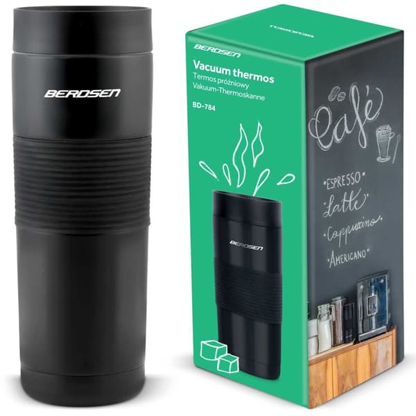 Tyhjiötermospullo 590 ml BD-784 musta