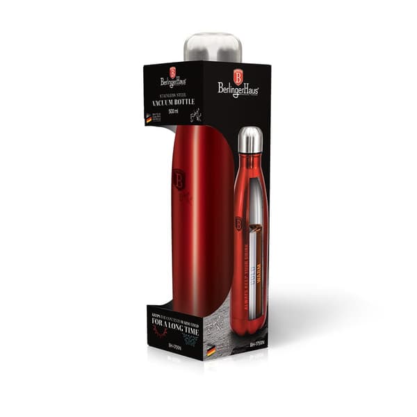 TERMISK FLASKE 500ml BERLINGER HAUS METALLIC LINE BURGUNDY BH-1759