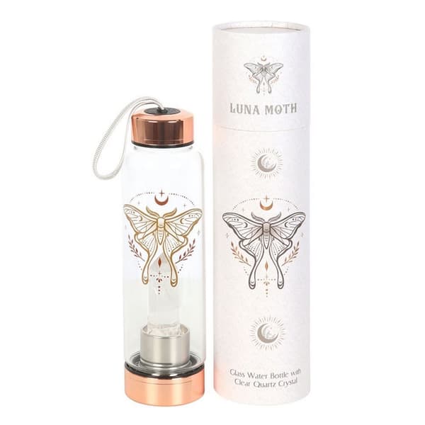 Something Different Luna Moth Clear Quartz Water Bottle