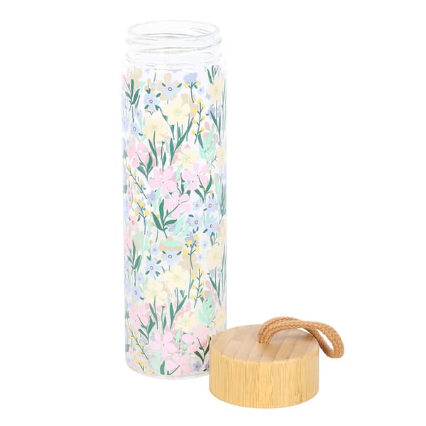 Something Different Ditsy Floral Glass Water Bottle