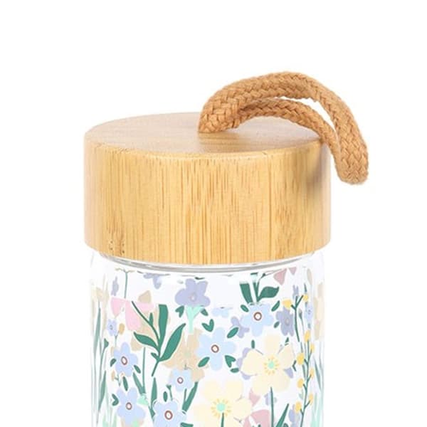 Something Different Ditsy Floral Glass Water Bottle